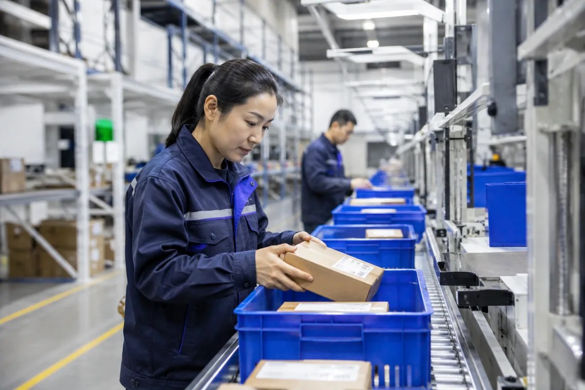 仓库拣货周转箱与装箱复核工位的应用场景